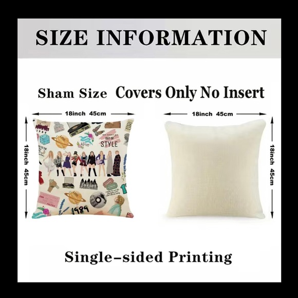 Taylor Swift Pillow! Perfect for a Swiftie’s Bedroom! New design for Eras Tour - Picture 3 of 5